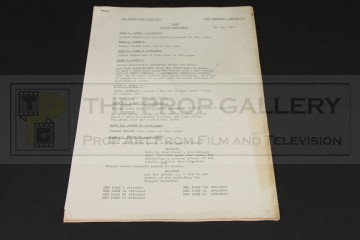 Production used script amendments - Game