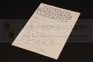 Handwritten production note