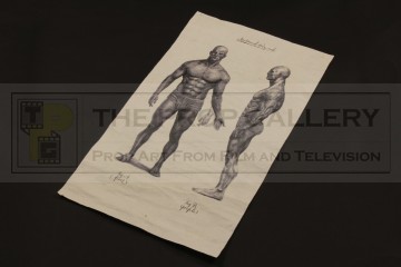 David (Michael Fassbender) anatomical drawing
