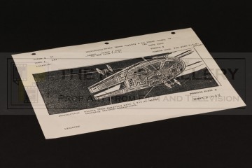 ILM production used storyboard - Falcon & Tie Fighters