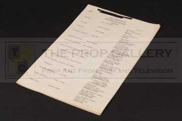 Production used unit and cast lists