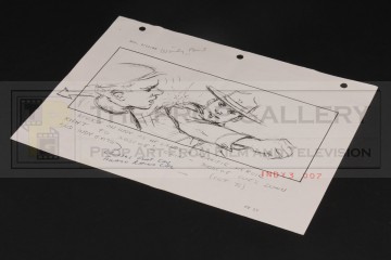 Michael Moore annotated storyboard - Indy & Roscoe