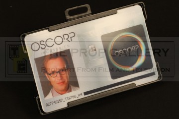 Dr. Curt Connors (Rhys Ifans) identification badge