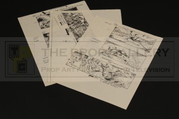 Production used storyboards - Jabba the Hut