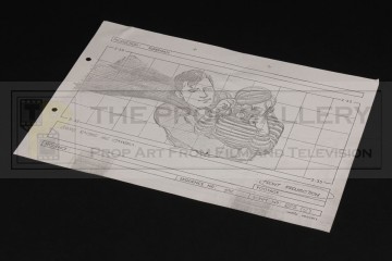 Production used storyboard - Superman & Jimmy