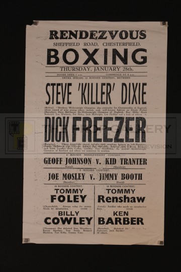 Steve Dixie (Steve Toussaint) boxing fight poster - The Three Gables