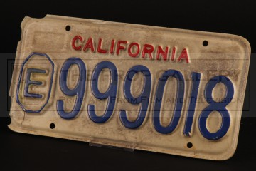 Police car licence plate