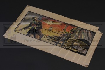 Hand painted conceptual artwork - Blowing the tanks