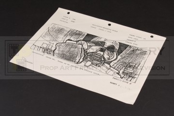 Production used storyboard - Darth Vader in Tie Fighter