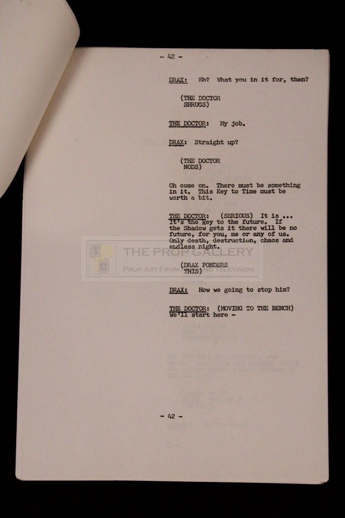 The Prop Gallery | Production used script - The Armageddon Factor