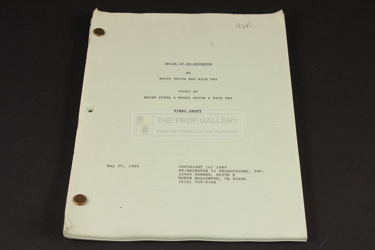 The Prop Gallery | Production used script