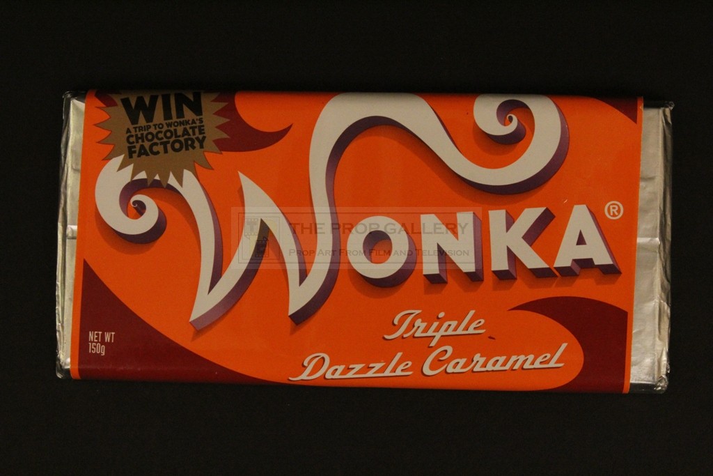 Bar & Ticket Triple Dazzle Caramel 2005 Willy Wonka Replica Wonka 
