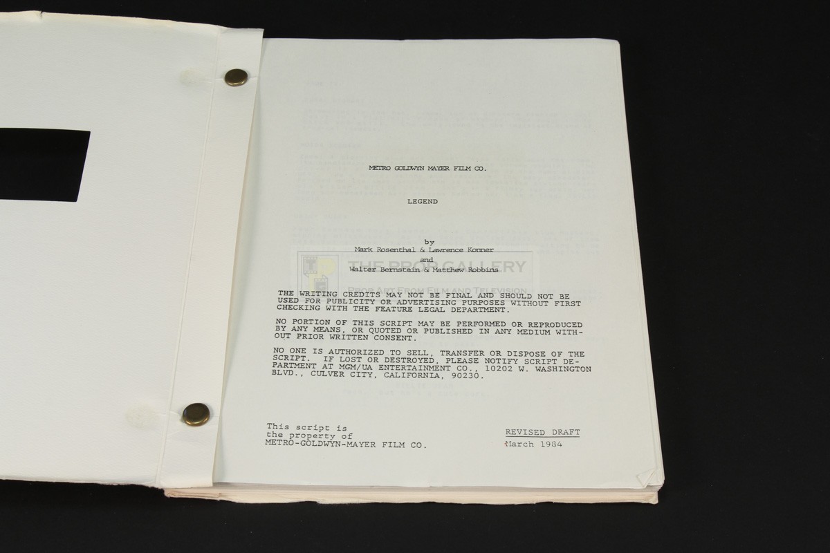 The Prop Gallery | Production used script