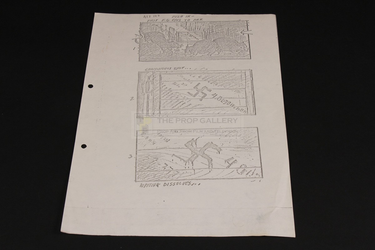 The Prop Gallery | Production used storyboard - Ark crate