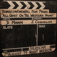 Production used clapperboard