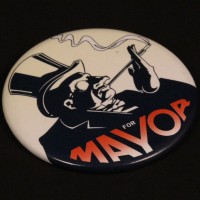Oswald for mayor campaign badge