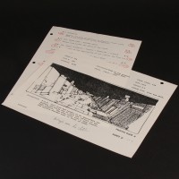 ILM production used storyboard & fourth draft script page - Death Star trench