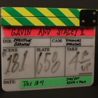 Production used clapperboard