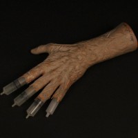 Freddy Krueger (Robert Englund) hypodermic needle hand prototype