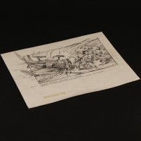 Hand drawn storyboard artwork - Dropship crashes