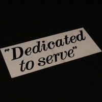 Dedicated to Serve police car sign