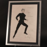 June Hudson hand painted Kerr Avon (Paul Darrow) costume design