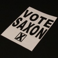 Vote Saxon flyer - The Sound of Drums