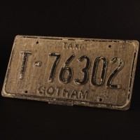 Gotham City taxi licence plate