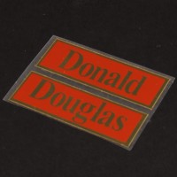 Donald and Douglas nameplate stickers