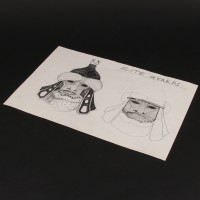 John Bloomfield hand drawn costume design artwork - Temple guards