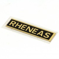 Rheneas nameplate sticker