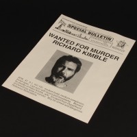 Dr. Richard Kimble (Harrison Ford) wanted bulletin