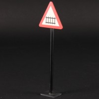 Level crossing road sign