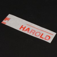 Harold name decal