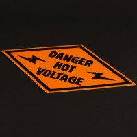 Danger Hot Voltage decal