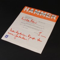 Letter from Sir James Carreras to Valerie Leon