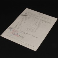 Production used call sheet