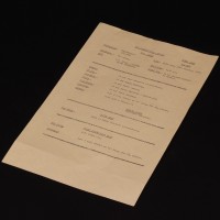 Model unit call sheet