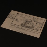 Hand drawn storyboard artwork - Kermit the Frog