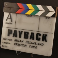 Production used clapperboard