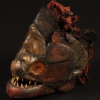 Severed piranha head