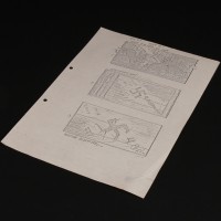 Production used storyboard - Ark crate