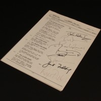 Autographed running order - Resurrection of the Daleks