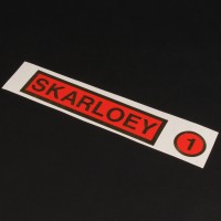 Large scale Skarloey nameplate and number sticker