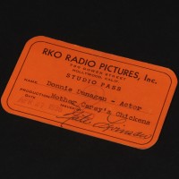 Donnie Dunagan (Peter Carey) RKO Radio Pictures studio pass