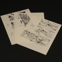 Production used storyboards - Jabba the Hut