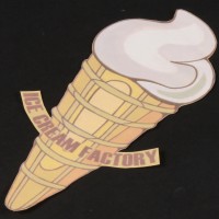 Ice cream factory sign