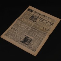 Saigon Post newspaper featuring Colonel Kurtz (Marlon Brando)