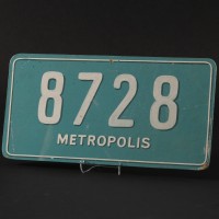 Metropolis licence plate