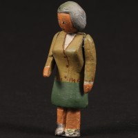 Elderly lady miniature figure